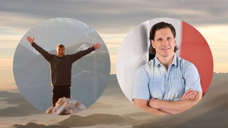 v.l.: Lucio J&uuml;nemann (c) J&uuml;nemann und Leopold Fuchs (c) alpenverein.at ; Hintergrund (c) J&uuml;nemann 