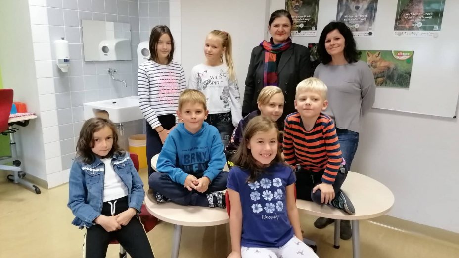 Die Slowenisch-Klasse der VS Wagna I Prvič pri pouku slovenščine na Ljudski šoli Wagna