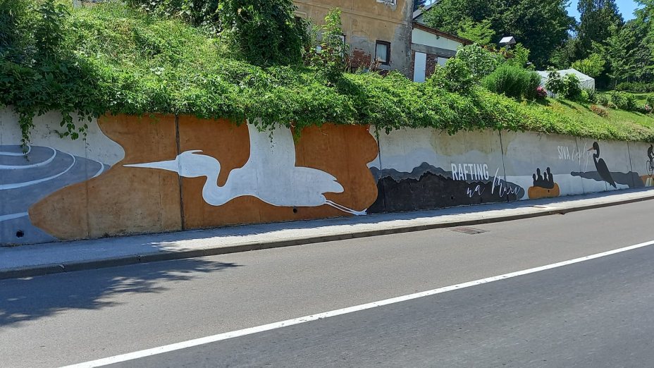 Poslikava škarp v Gornji Radgoni I Kunstvolle Stützmauern in Oberradkersburg