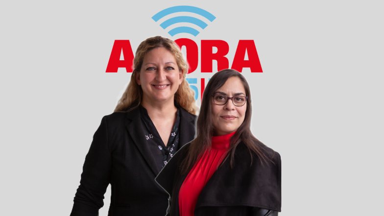 v.l.: Claudia und Vianey gestalten unsere AGORA Workshops