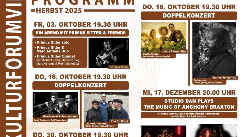 Vorschau auf das Herbstprogramm des Kulturforum Villach